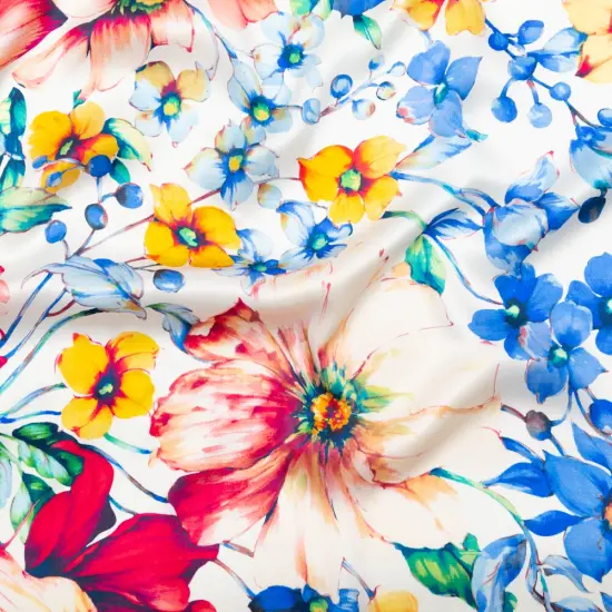 1 Yard Plum Purple Green Scarlet Striations Italian Silk Charmeuse Fabric 55" Inches Wide {1}