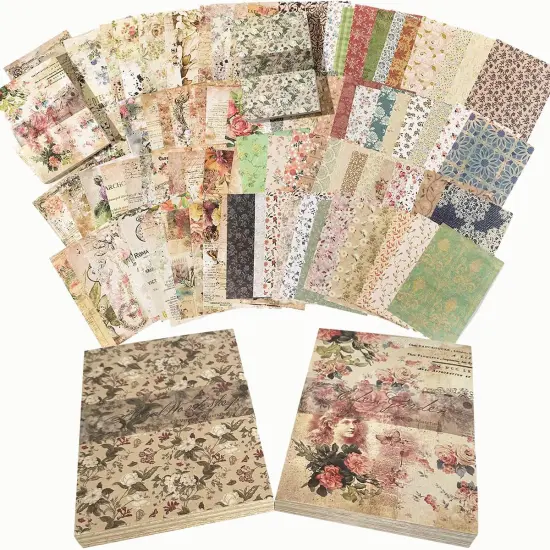 200Pcs Vintage Scrapbook Decorative Paper Set (B) {1}