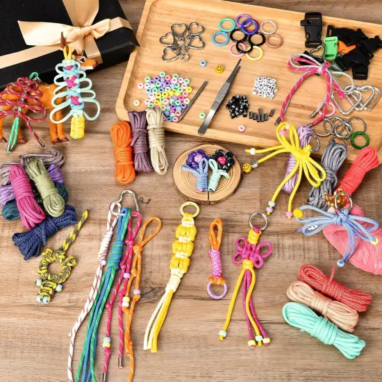 100 PC Paracord Combo kit with Paracord Beads (A, 100pc) {2}