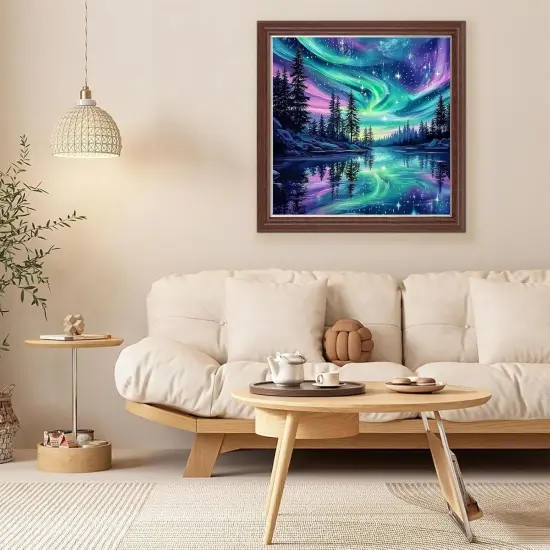 Aurora Starry Night Diamond Painting Kit - 14 * 14 Inch (G7711) {3}