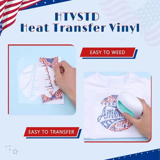 12pcs 12''x 10''Independent Day HTV Patriotic Heat Transfer Vinyl {3}