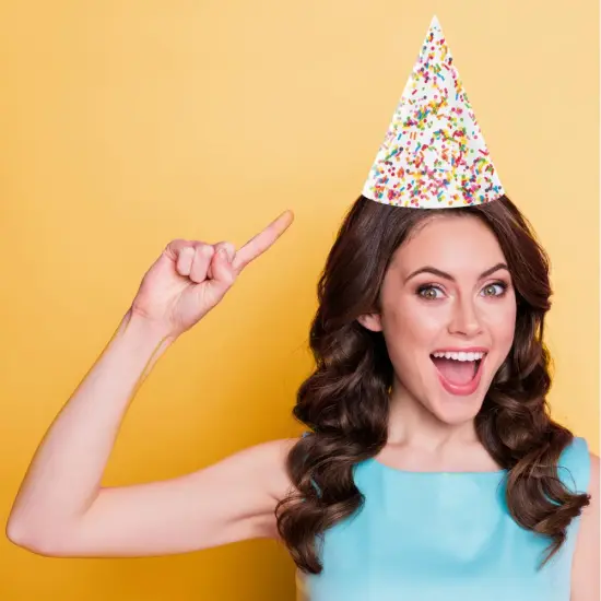 48 pc Bulk Confetti Sprinkles Party Hats {5}