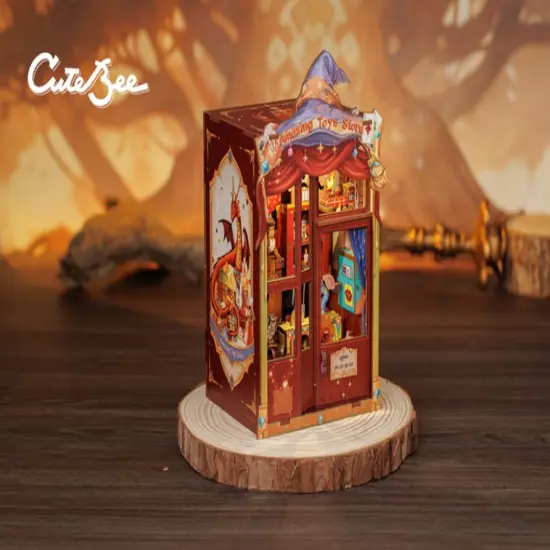 Amazing Toys Store Dollhouse Book Nook Kit - Miniature Wizardi Roombox Kit {1}