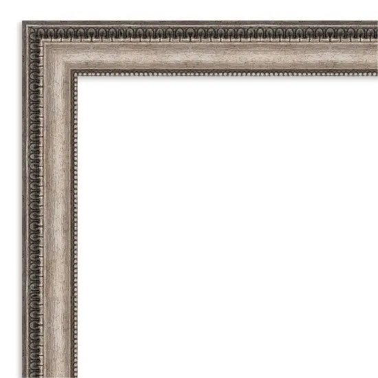 Amanti Art Mirror Makeover Bathroom Mirror Frame Border Kit -Fully Assembled Peel and Stick Frame - Mirror NOT Included - Lyla Ornate Silver Trim {6}
