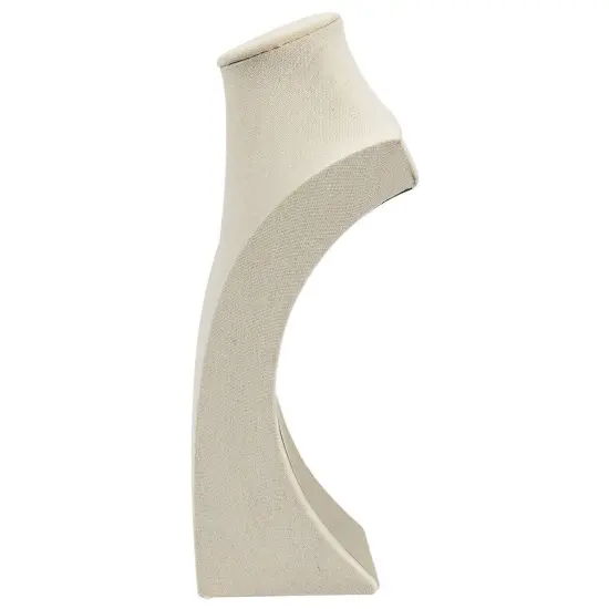 12 Inch Linen Jewelry Display Bust, Necklace Mannequin Holder Stand for Retail Stores and Trade Shows (Beige) Brown {7}
