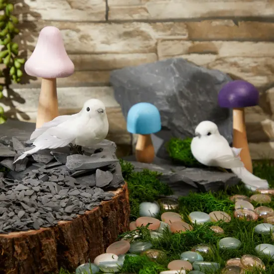 2 lbs Natural Slate Rocks, 0.4 to 0.75-inch Gray Stones for Aquariums, Terrariums, Fairy Garden and Miniature Model Displays, Reptile Enclosures, Crafting and Art Supplies Grey {2}