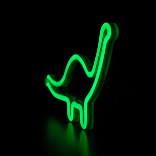 Northlight LED Brontosaurus Dinosaur Neon Lighted Wall Art - 12" Green {7}