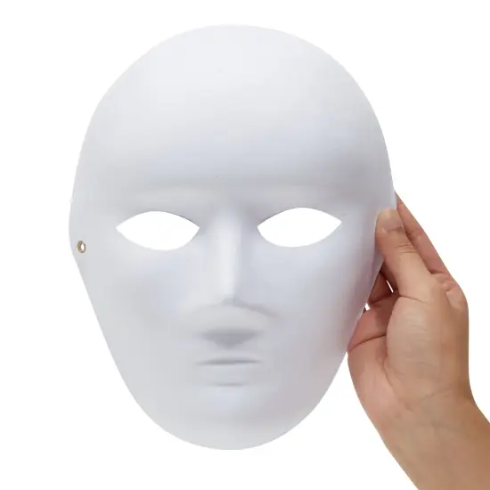 24 Pack Blank Paper Mache Masks to Decorate, White Opera Mask for Carnival, Masquerade Party, Theatre, Halloween (2 Sizes) {7}