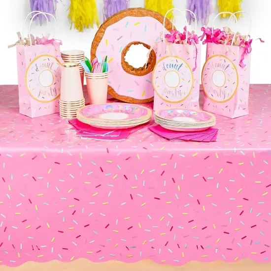 Donuts Birthday Party Table Covers (Pink, 54 x 108 in, 3 Pack) {3}
