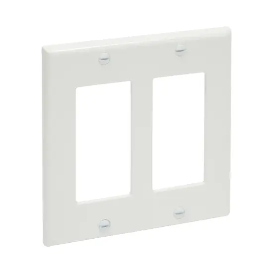 2-Gang Wall Plates, Double Light Switch Cover (4.53 x 4.57 In, 20 Pack) White {3}