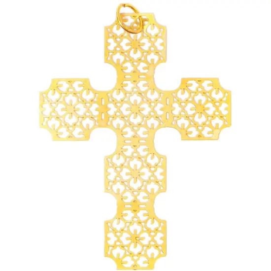 Gold Charms for Jewelry Making, Cross Pendants (24 Pack) {1}