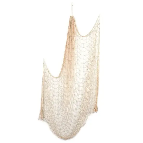 Natural Fishing Net Decorations, Nautical Wall Decor for Birthday Party, Baby Shower, Pirate Party, Hawaiian Luau, Ocean-Theme Events (79x60 inch) Brown {6}