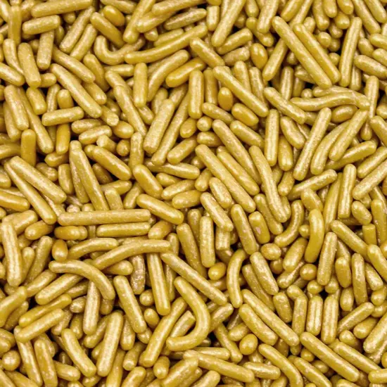 Krazy Sprinkles - Gold Pearl Jimmies (1/2 Cup, 1x Jar) for Cakes, Ice Cream & Cookies {1}