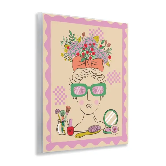 Stupell Industries Makeup & Fashion Boudoir Wall Plaque Art Design by Lisa Perry Whitebutton {3}