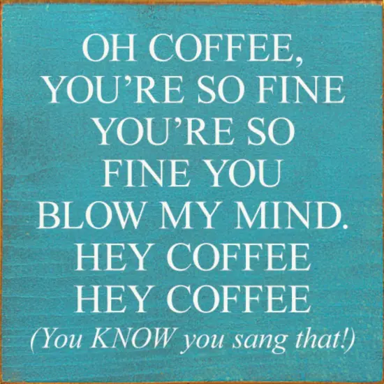 Coffee Lover's Dream Unique Solid Knotty Pine Sign for Your Kitchen Ivory-Black {2}