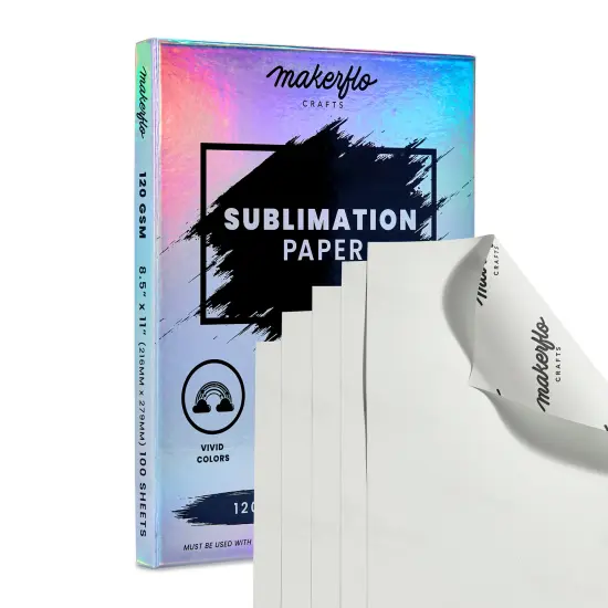 Makerflo Sublimation Paper 8.5 x 14 Inches 100 Sheets Heat Transfer Paper for Tumblers T-Shirts Phone Cases Mugs Printable Stickers Gifting Christmas DIY Enthusiast {4}