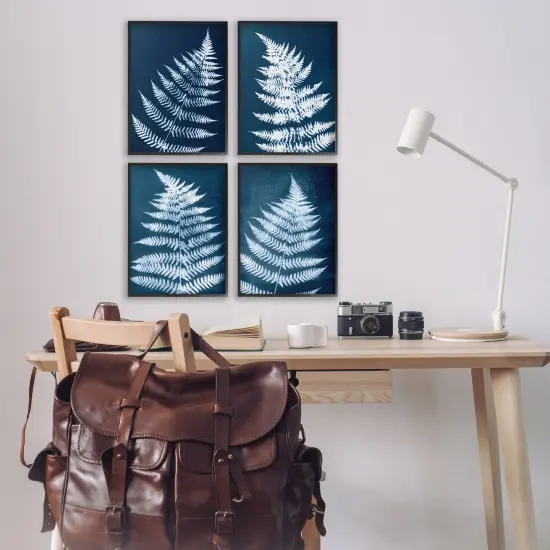 Stupell Industries Modern Fern Impressions 4pc Framed Giclee Wall Art Set Design by Jason Johnson {2}