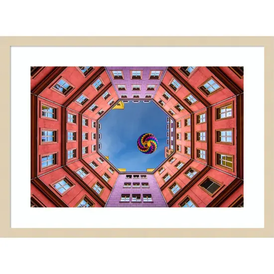 Shapes and Swirls by Anne Farrall Doyle Wood Framed Wall Art Print {1}