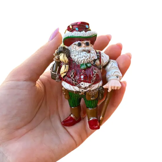 Steampunk Santa the Jolly Inventor Ornament, Victorian Christmas Decor {4}