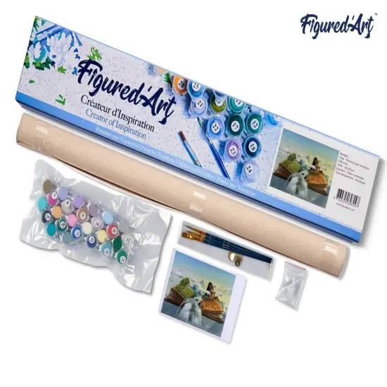 Figured'Art Paint by Numbers Kit for Adults Landscape book 16"x20" - Craft Art Painting DIY Kit Rolled Canvas without frame {5}