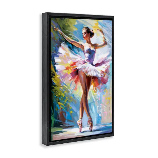 Stupell Industries Embrace In Motion Ballet Floater Framed Canvas Wall Art Design by Leon Devenice {3}