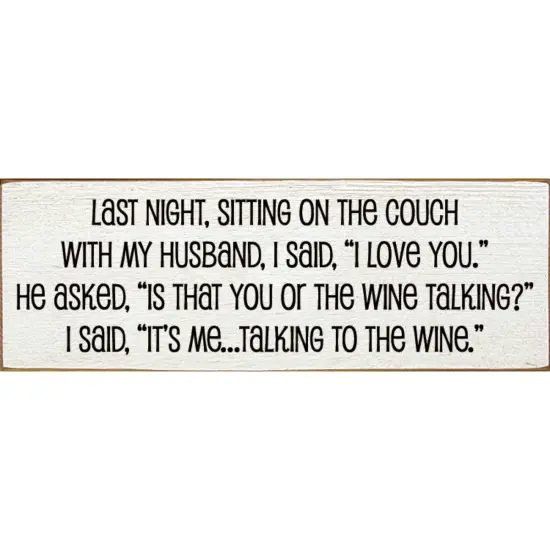 Solid Knotty Pine Decor with a Touch of Humor Wine Lover's Quote Purple-White {2}