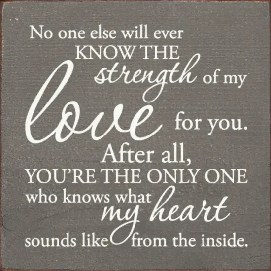 Handcrafted Rustic Wood Sign Sentimental Love Quote for Home Decor Grey-White {1}