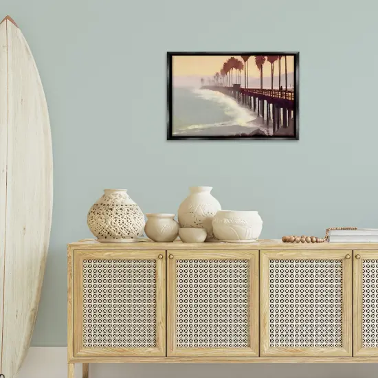 Stupell Industries Sunrise At The Pier Floater Framed Canvas Wall Art Design by Noah Bay {8}