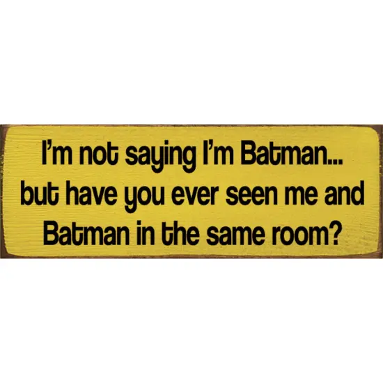 Solid Knotty Pine The Unique Appeal of Handmade Batman-Inspired Decor Black-Sun-Yellow {2}