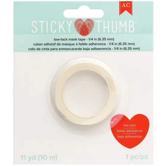 Sticky Thumb Low Tack Mask Tape 11 Yards-0.25" {1}