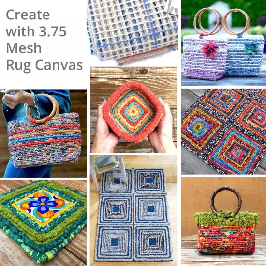 3.75 Mesh Rug Canvas for Latch Hook, Locker Hook, Rug Hooking {5}