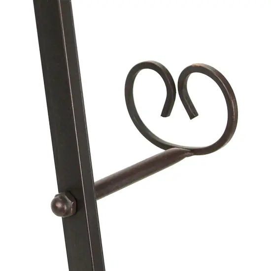 Large 50 Inch Tall Wrought Iron Display Easel Metal Art Stand {4}