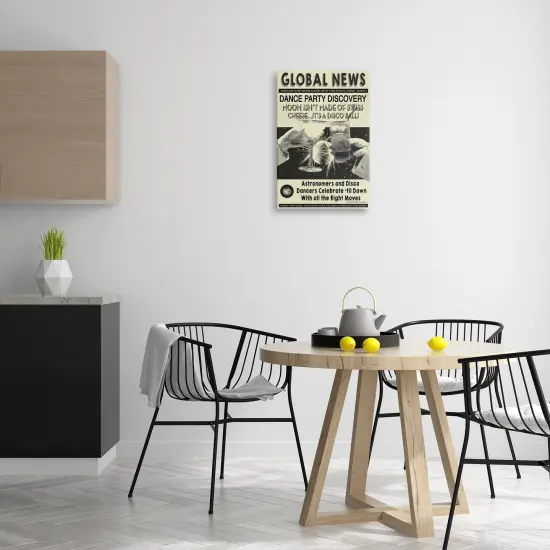 Stupell Industries Vintage Disco News Article Canvas Wall Art Design by Graffi*tee Studios {8}