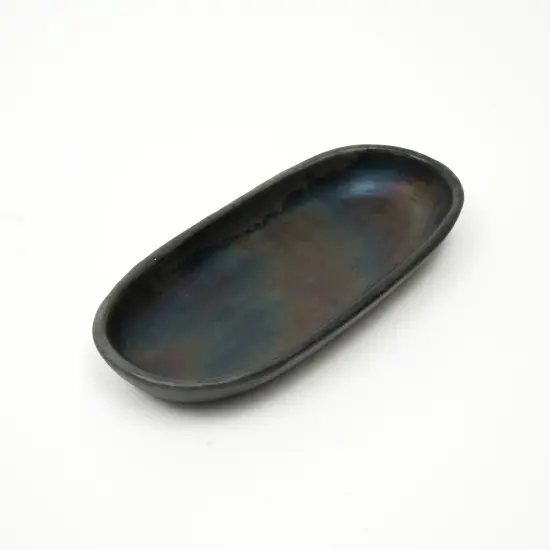 Handcrafted Longpi Pottery Rectangle Plate - 12 X 5" {5}