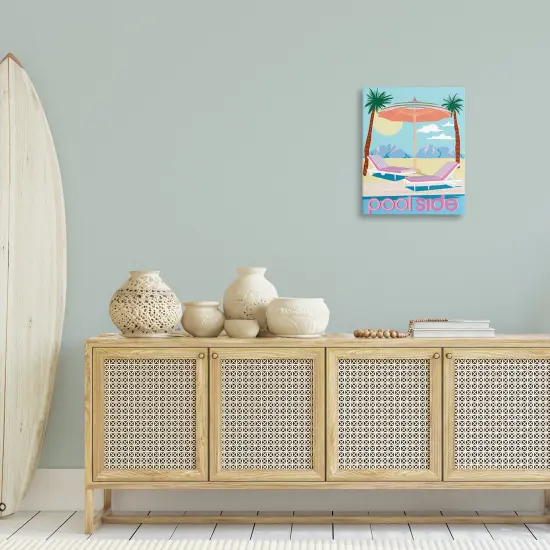 Stupell Industries Preppy Coastal Poolside Canvas Wall Art Design by Jo Reid {2}