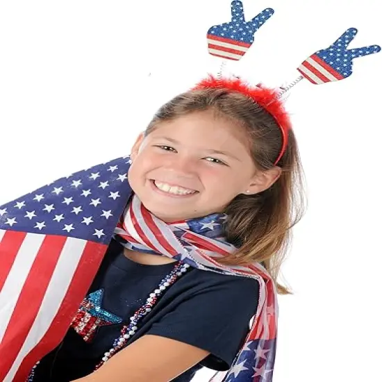 4E's Novelty 10 Pack 4th of July Headband &ndash; Patriotic Accessories for Kids & Adults {2}