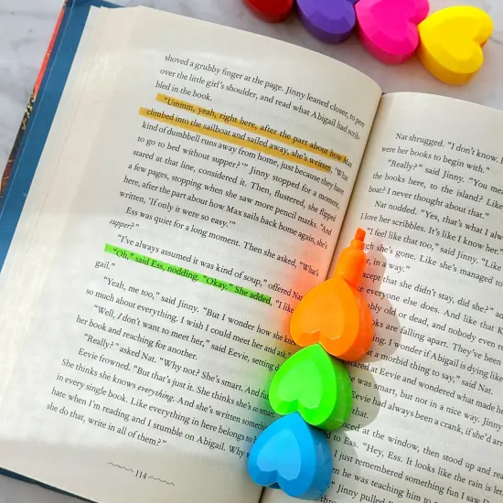 Wrapables Mini Stackable Highlighters, Cute Multi-color Markers, Hearts {3}