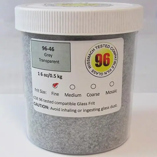 Wissmach Frit Fine Grey 96-46 1Lb. Jar 96 COE {2}