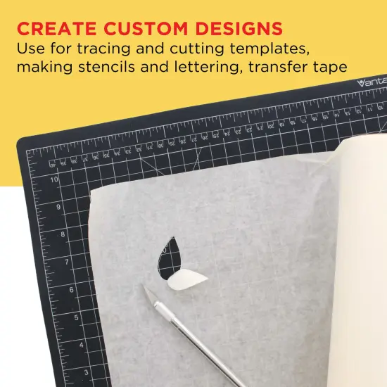 Custom Shop 18" x 30' Roll of Semi-Transparent Masking Film/Frisket for Artists, Airbrush Graphics, Auto, Tracing, Cutting Templates, Stencil Making {4}