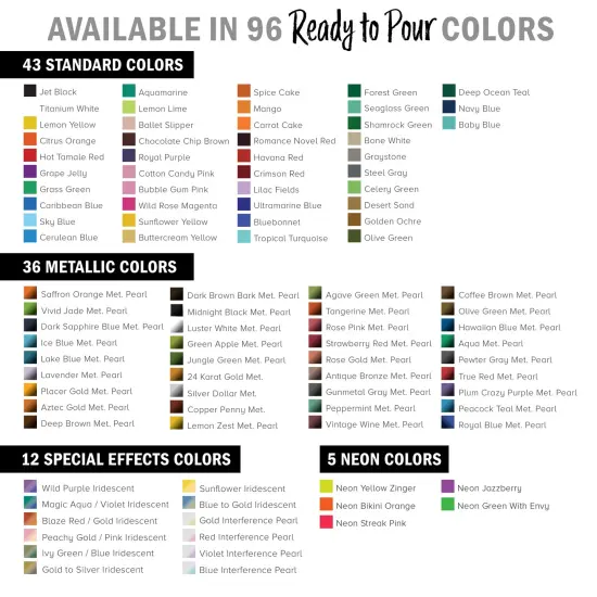 Pouring Masters Aqua Metallic Pearl Ready to Pour Acrylic Pouring Paint - Premium 32-Ounce Pre-Mixed Fluid Acrylic Paint - Fluid Art Supplies for Canvas, Wood, Paper, Tile & Rocks {4}