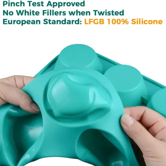 Silicone Muffin Pan Set, Cupcake Pans 12 Cups Silicone Baking Molds, Food Grade, Pinch Test Approved, Pack of 2 {5}