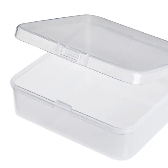 40 Piece Empty Square Mini Storage Containers with Lids for Crafts, Jewelry, Board Game Storage (4 Sizes) Clear {5}