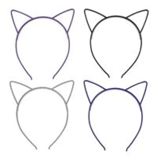 Cat Ear Headbands 4ct {1}