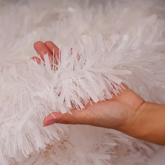 33FT Christmas Tinsel Garland,White Metallic Garland for Christmas Tree {4}