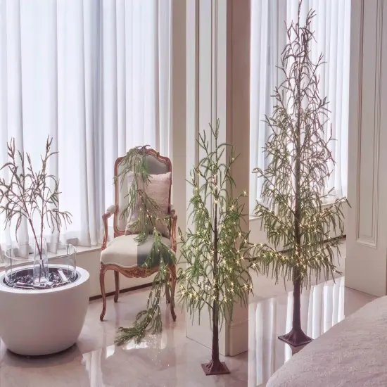 Lighted Norfolk Pine Garland {5}