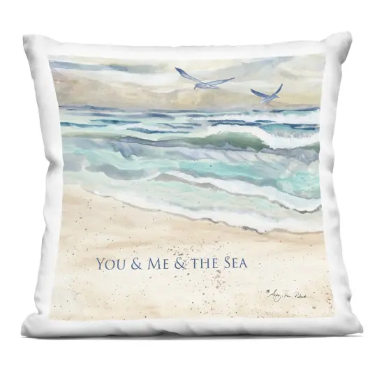 Stupell Industries Muted You Me & The Sea Indoor Pillow, 18 x 7 x 18 {1}