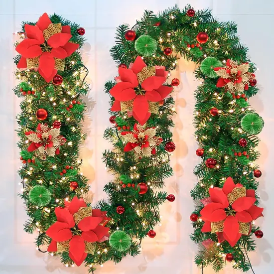 Pre-lit Artificial Christmas Garland {1}
