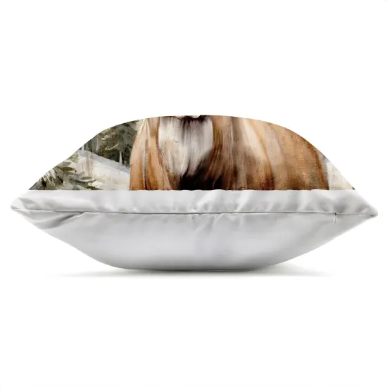 Stupell Industries Mountain Walk Elk Portrait Outdoor Pillow, 18 x 7 x 18 {3}