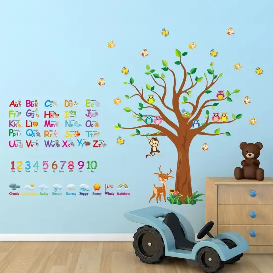 4 Sheets Number Wall Decals Numbers Learning Children Wall Decals {4}
