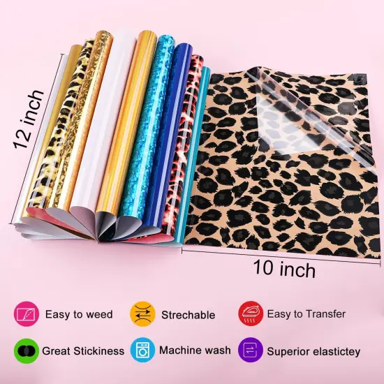 HTV Heat Transfer Vinyl Bundle: 80 Pack 12" x 10" Iron on Vinyl for T-Shirt-53 Assorted Colors {3}